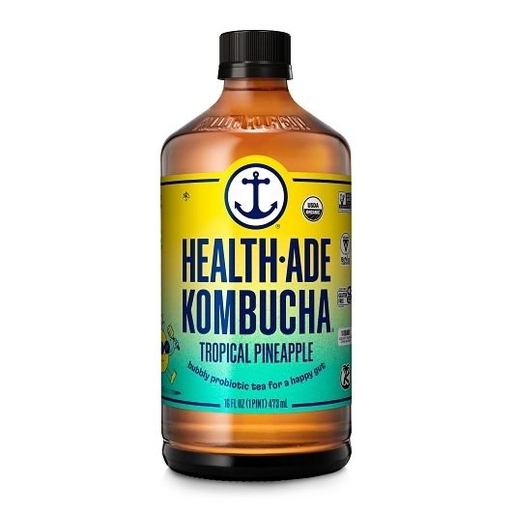 Health-Ade Tropical Pineapple Kombucha, 16 Fluid Ounce - 6 per case