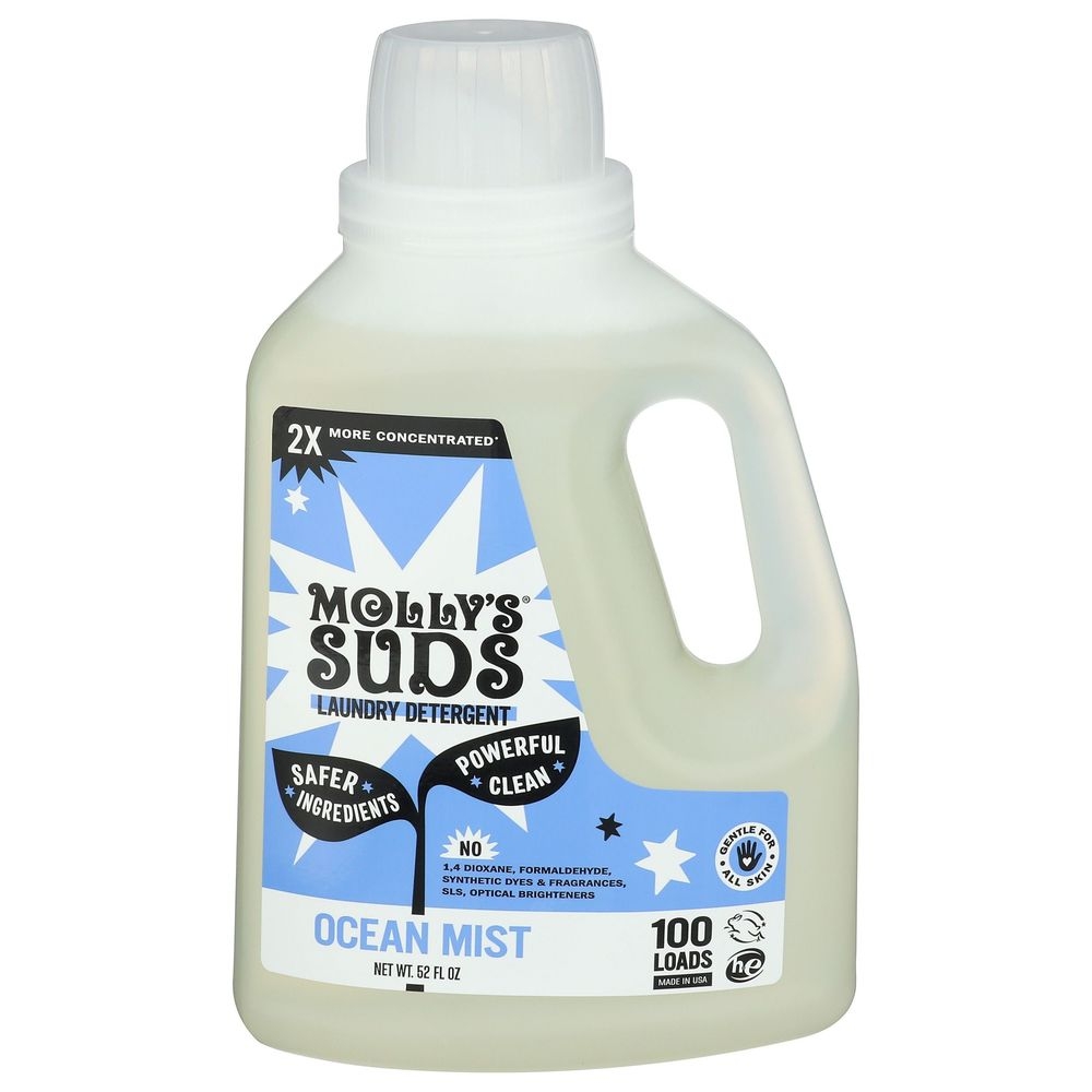 Mollys Suds Ocean Mist Liquid Laundry Detergent, 52 Fluid Ounce -- 6 per case
