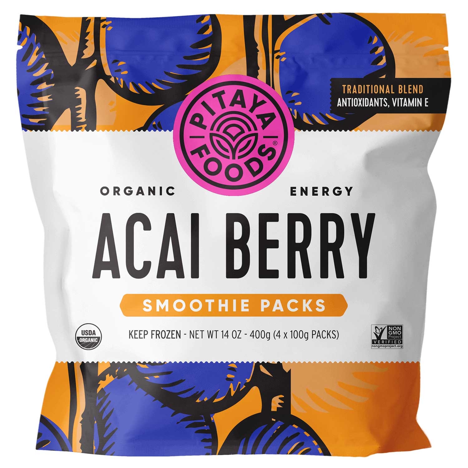 Pitaya Plus Organic Acai Guarana Smoothie, 14 Ounce -- 8 per case