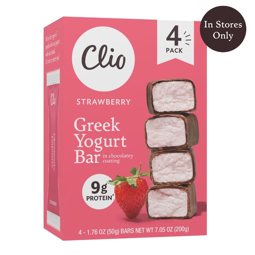 Clio Dark Chocolate Covered Strawberry Greek Yogurt Bar, 7.05 Ounce -- 6 per case
