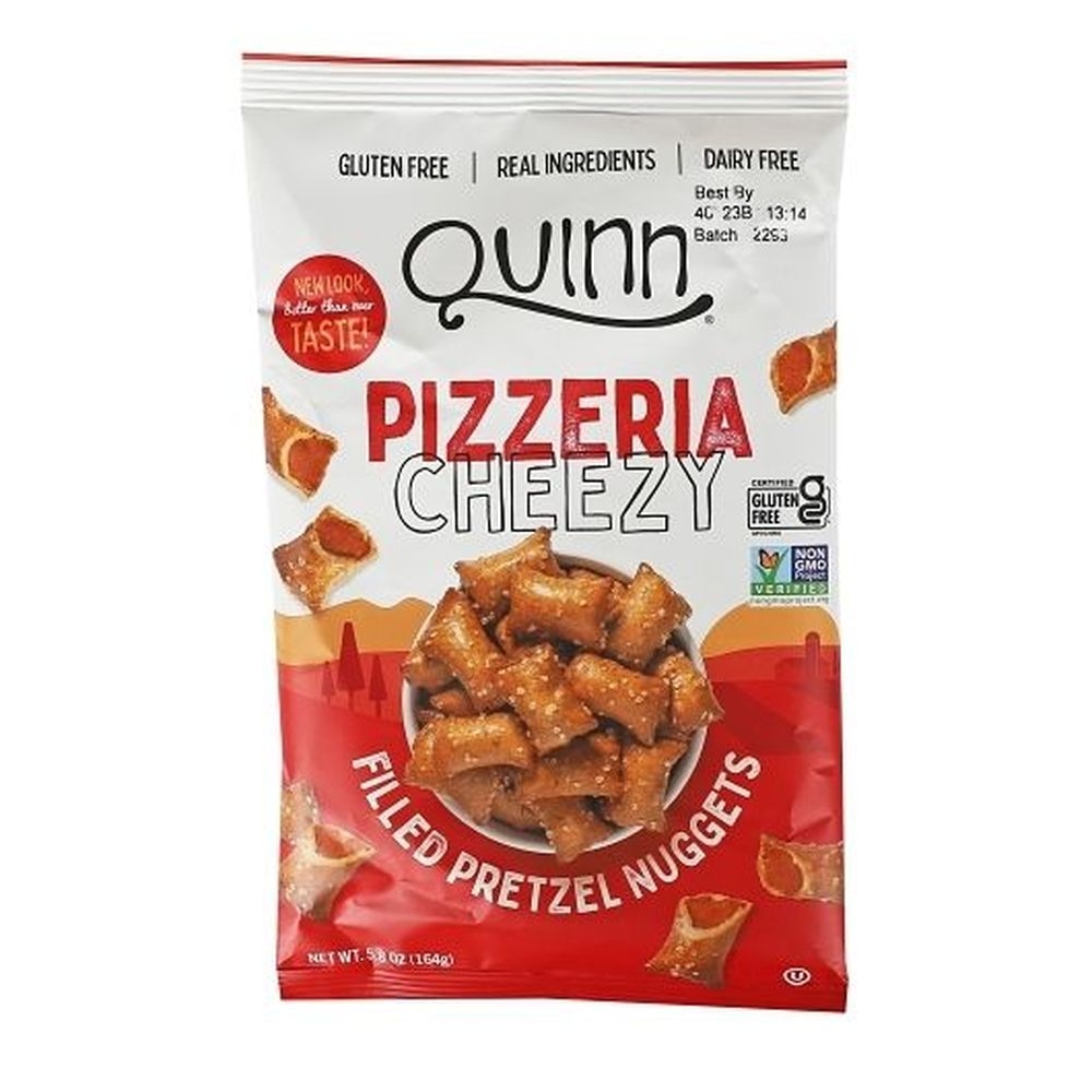 Quinn Foods Plant Based Cheezy Pizzeria Style Filled Pretzel Nugget, 5.8 Ounce -- 8 per case