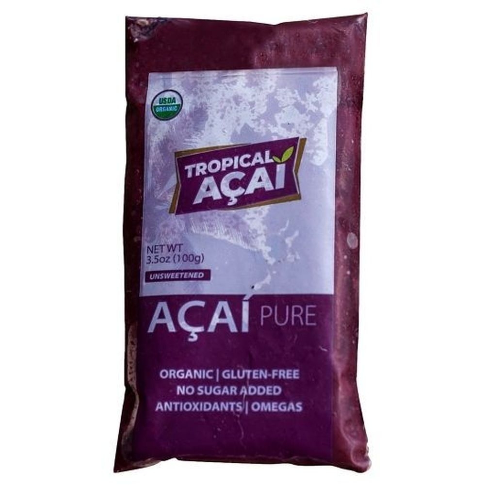 Tropical Acai Organic Unsweetened Pure Acai, 3.5 Ounce -- 60 per case