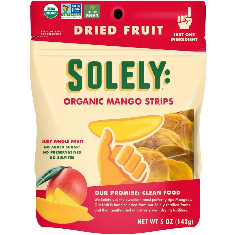 Solely Dried Mango Strips, 5 Ounce -- 6 per case