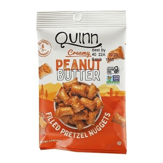 Quinn Peanut Butter Filled Pretzel Nuggets, 1.5 Ounce -- 48 per case