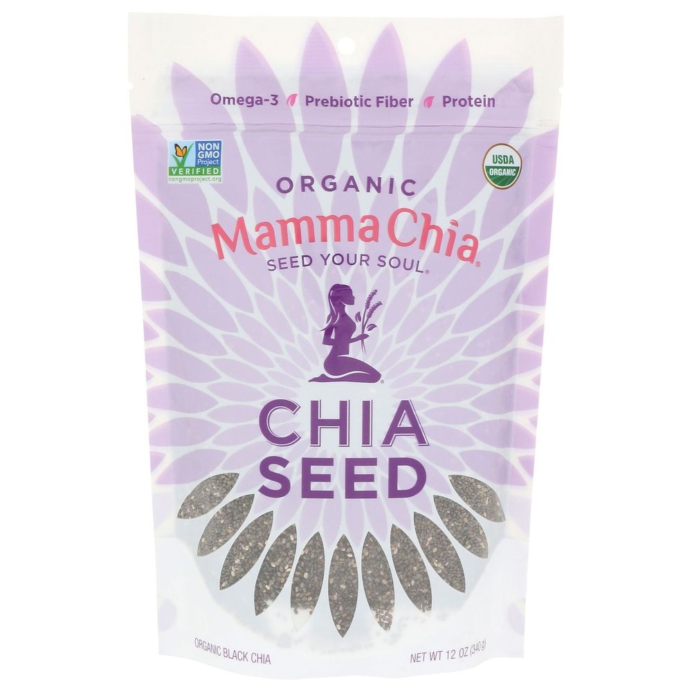 Mamma Chia Organic Black Chia Seed, 12 Ounce -- 4 per case