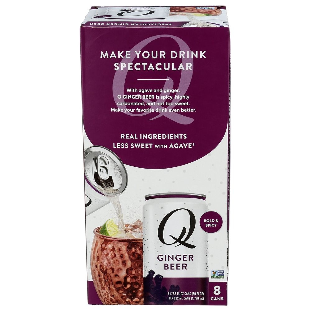 Q Tonic Ginger Beer Mixer, 60 Fluid Ounce -- 3 per case