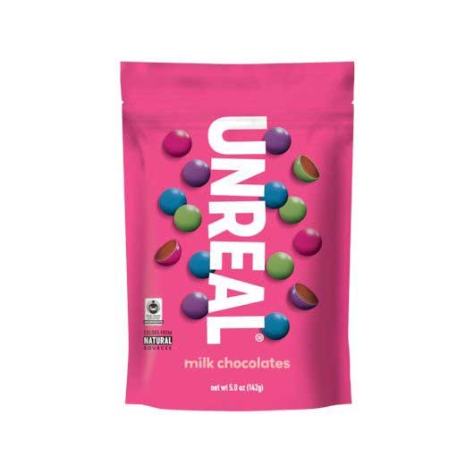 Unreal Candy Coated Milk Chocolate, 5 Ounce Bag -- 6 per case