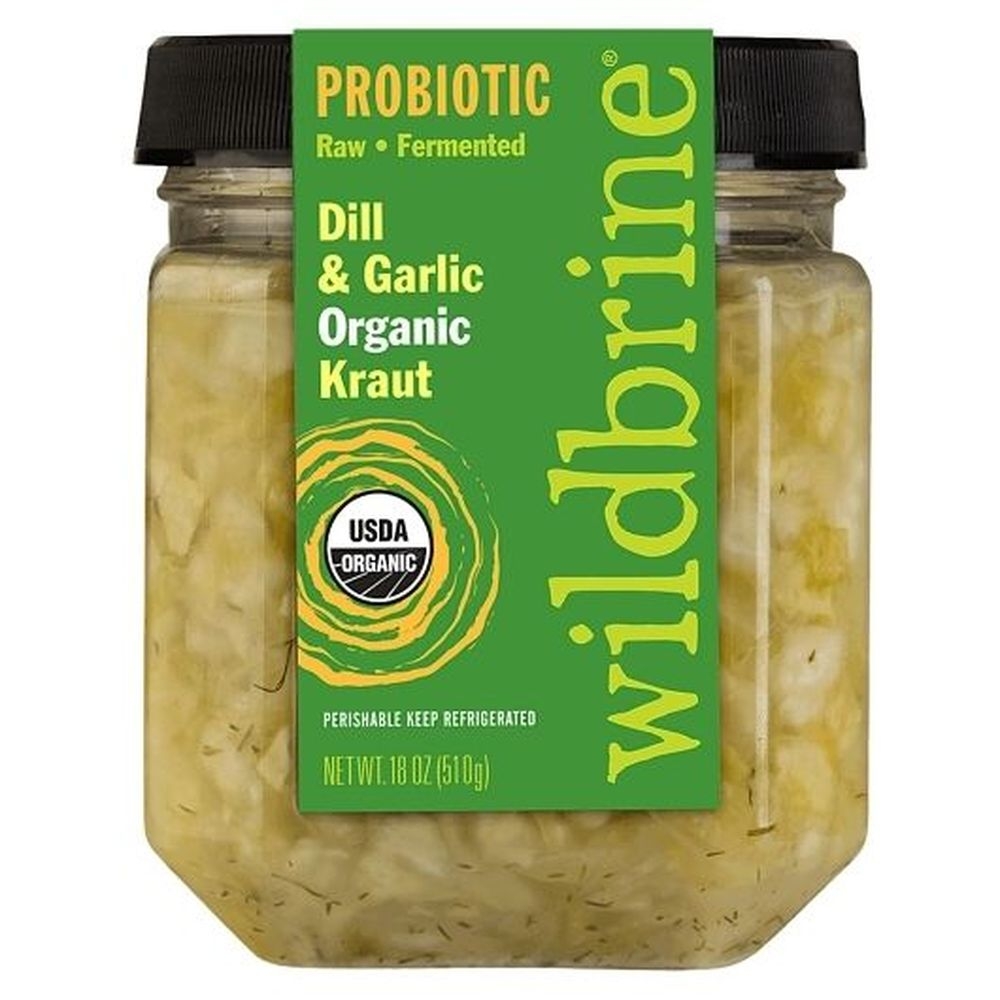 Wildbrine Organic Dill and Garlic Sauerkraut, 18 Ounce - 6 per case
