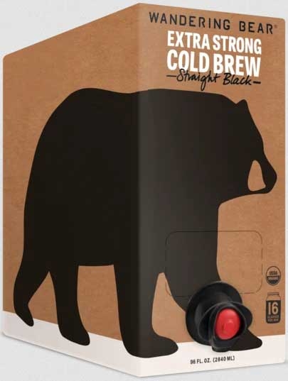 Wandering Bear Decaf Straight Black Cold Brew Coffee, 96 Ounce -- 3 per case