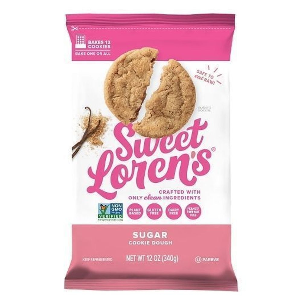Sweet Lorens Gluten Free Place and Bake Sugar Cookie Dough, 12 Ounce -- 6 per case