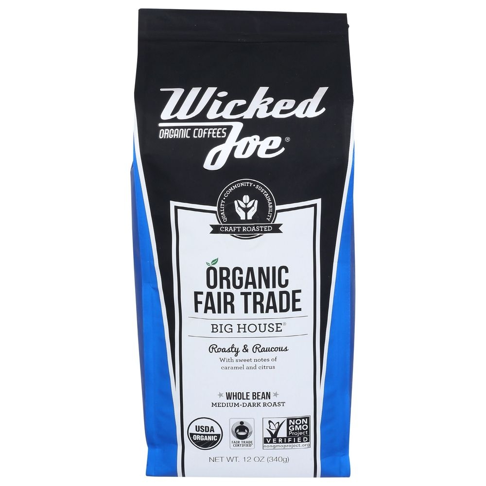 Wicked Joe Big House Whole Bean Coffee, 12 Ounce -- 6 per case