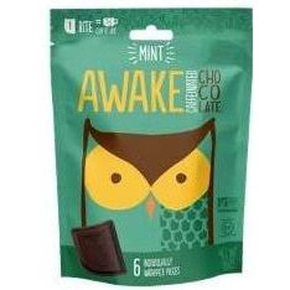 Awake Chocolate Mint Dark Chocolate Bites - 6 count per pack -- 10 packs per case