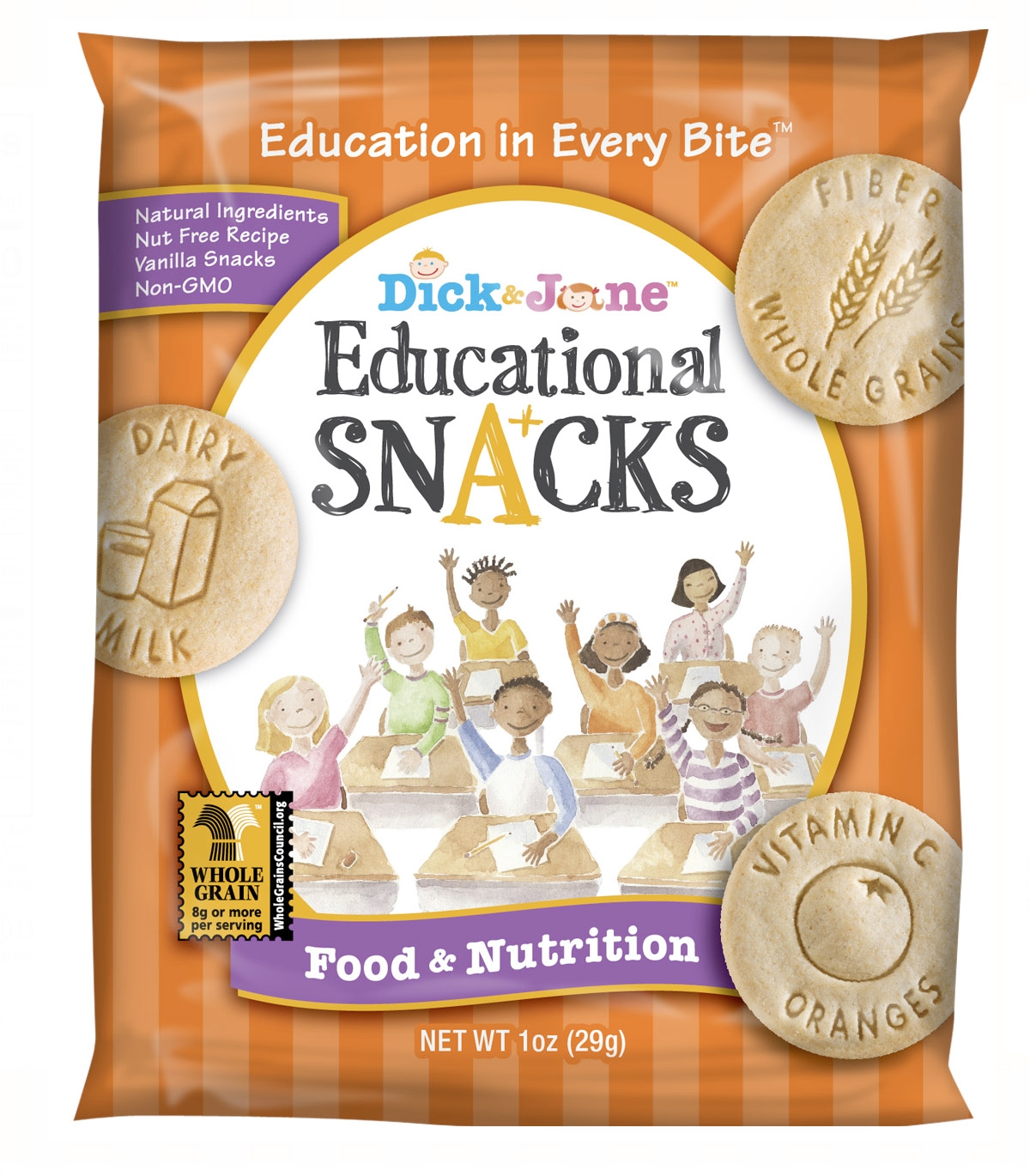 Dick and Jane Food and Nutrition Educational Snack, 1 Ounce -- 120 per case.