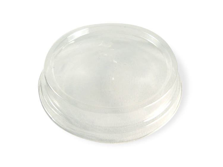 World Centric Flat Biocompostable No Strawhole Corn Starch Clear Cup Lid, 3 and 4 Ounce -- 2000 per case.