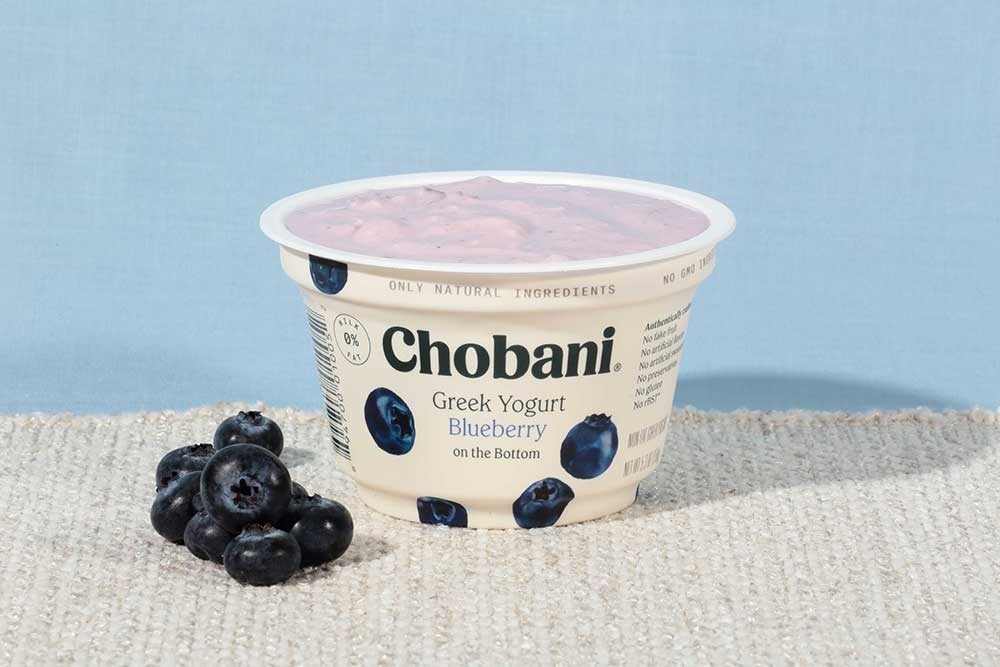 Chobani Non Fat Blueberry Greek Yogurt, 5.3 Ounce -- 12 per case
