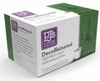PJs Coffee Of New Orleans Decaf Viennese Blend Single Serve Coffee - 12 count per pack -- 6 packs per case