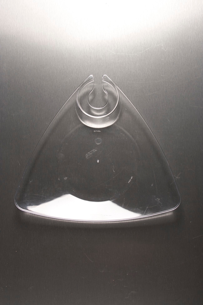 Triangles Cocktail Plate with Wine Holder -- 120 per case.