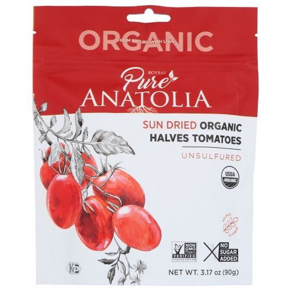 Pure Anatolia Organic Sun Dried Tomatoes Halves, 3.17 Ounce -- 6 per case