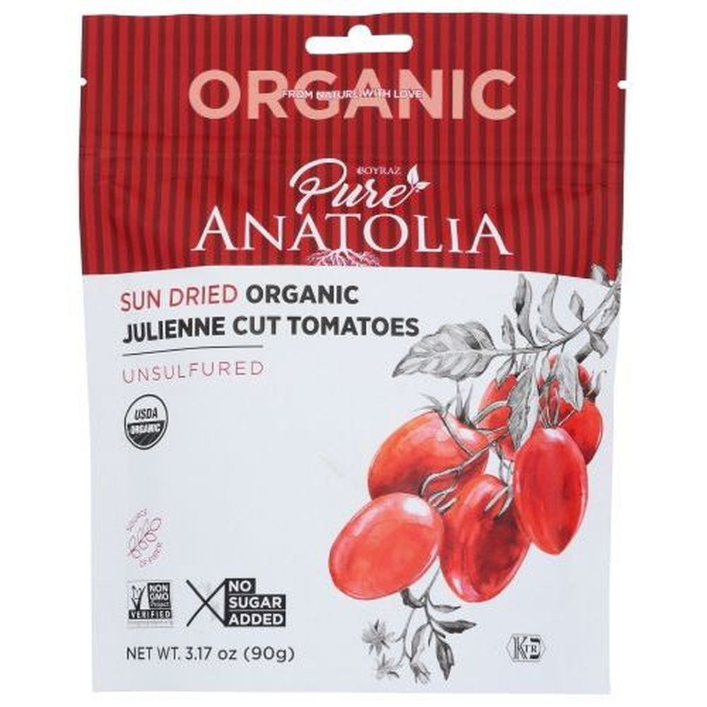 Pure Anatolia Organic Sun Dried Julienne Cut Tomatoes, 3.17 Ounce -- 6 per case
