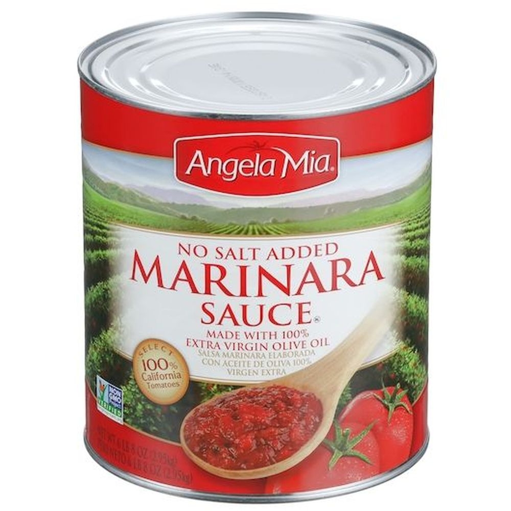 Angela Mia No Salt Added Marinara Sauce, 104 Ounce -- 6 per case