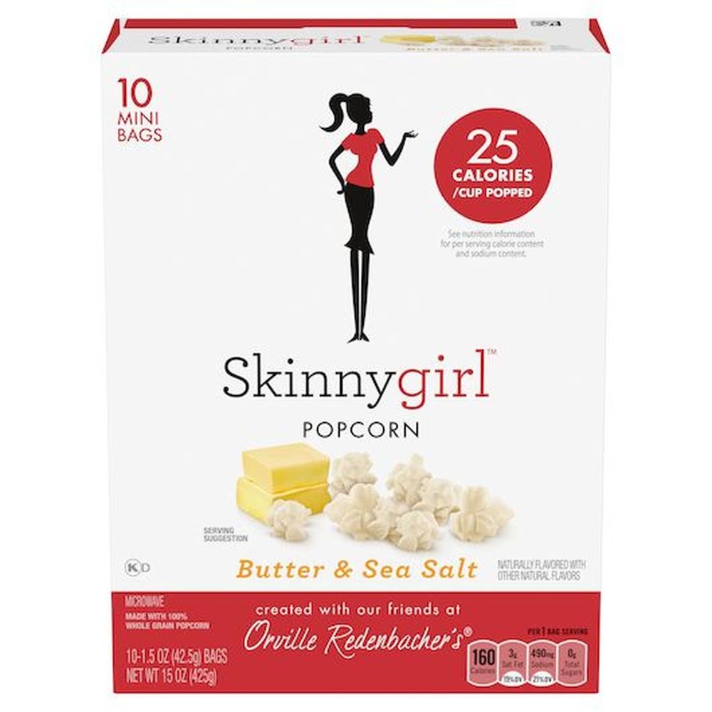 Orville Redenbachers Skinny Girl Popcorn, 15 Ounce -- 6 per case