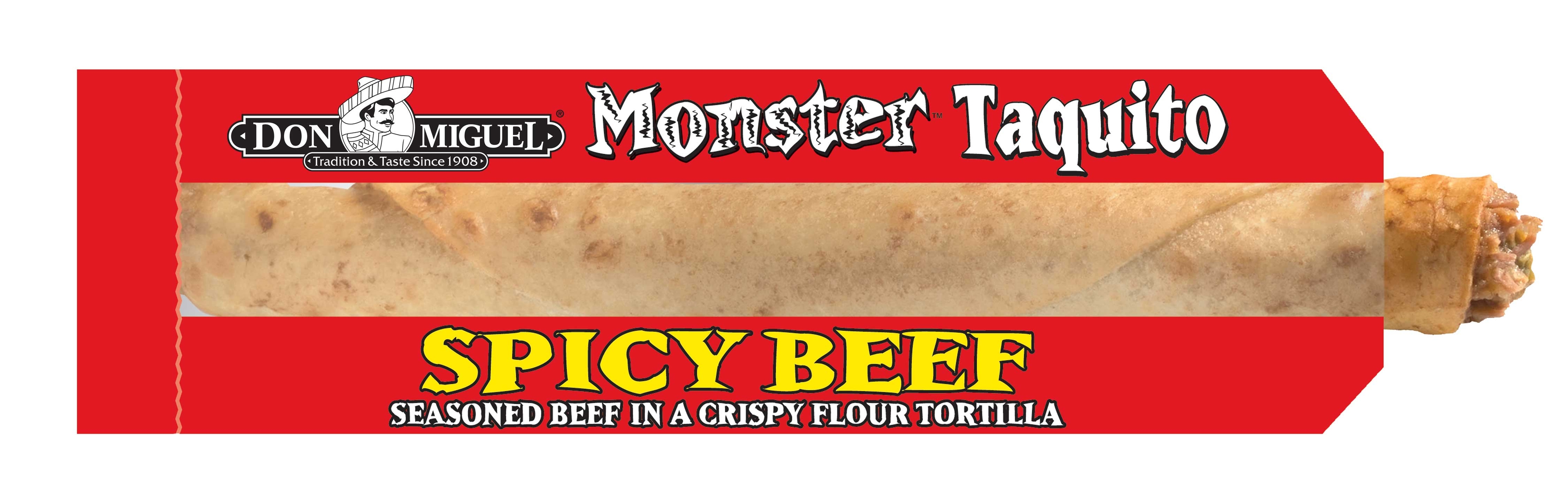 Don Miguel Monster Spicy Beef Taquito, 4 Ounce -- 24 per case.