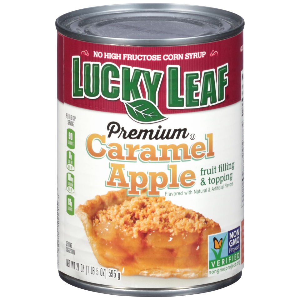 Lucky Leaf Premium Caramel Apple Fruit Filling and Topping, 21 Ounce -- 8 per case.
