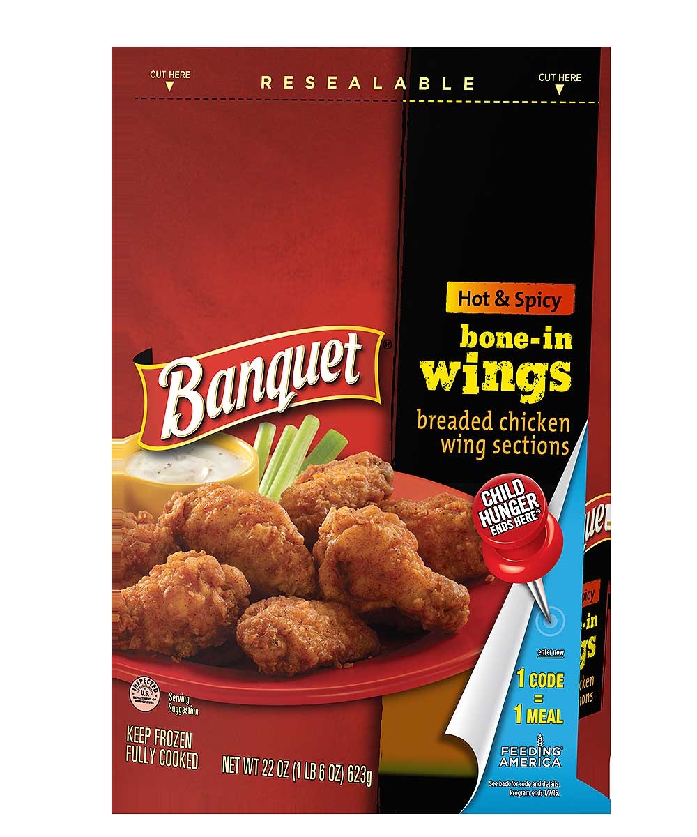 Banquet Hot and Spicy Wings, 22 Ounce -- 8 per case.