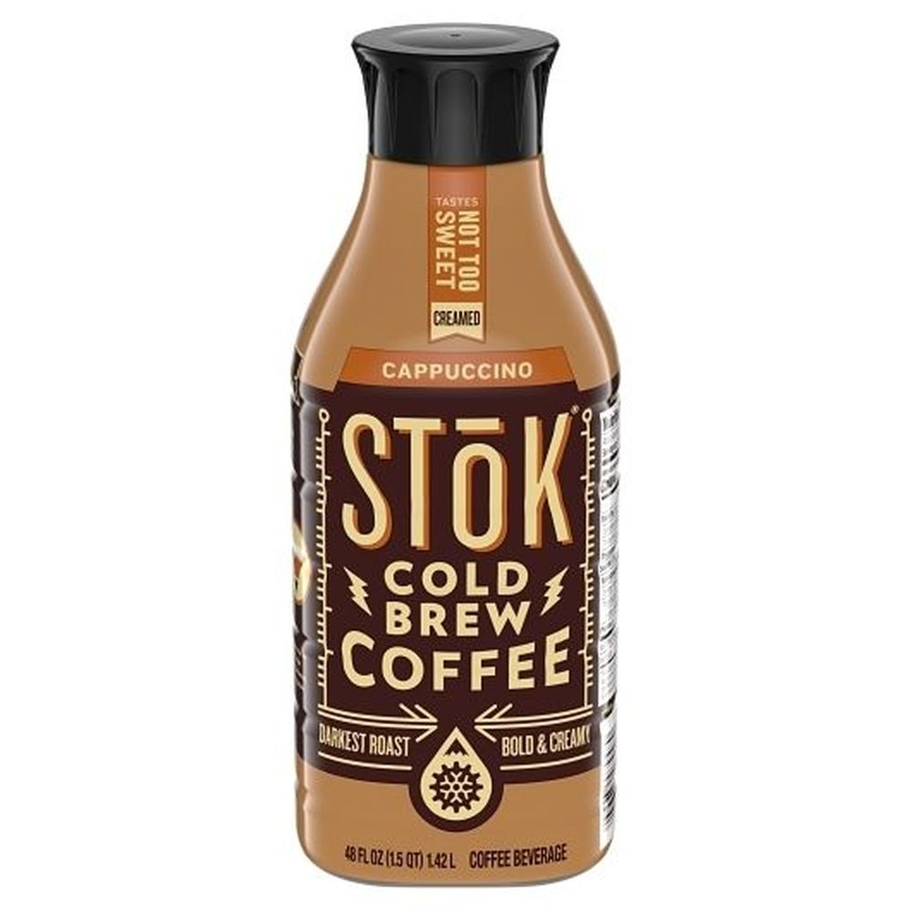 Stok Cappuccino Cold Brew Coffee, 48 Ounce -- 6 per case