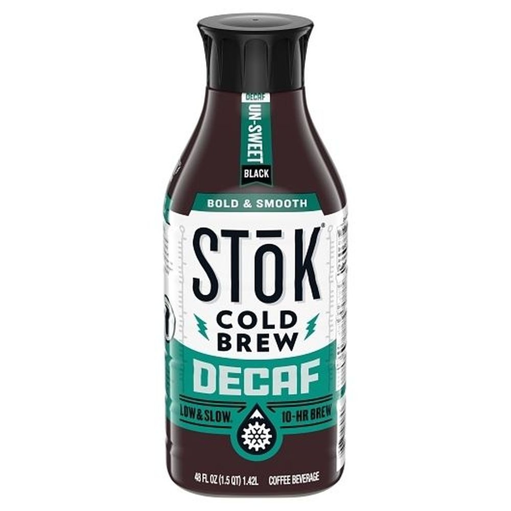 Stok Unsweetened Decaf Cold Brew Coffee, 48 Fluid Ounce -- 6 per case