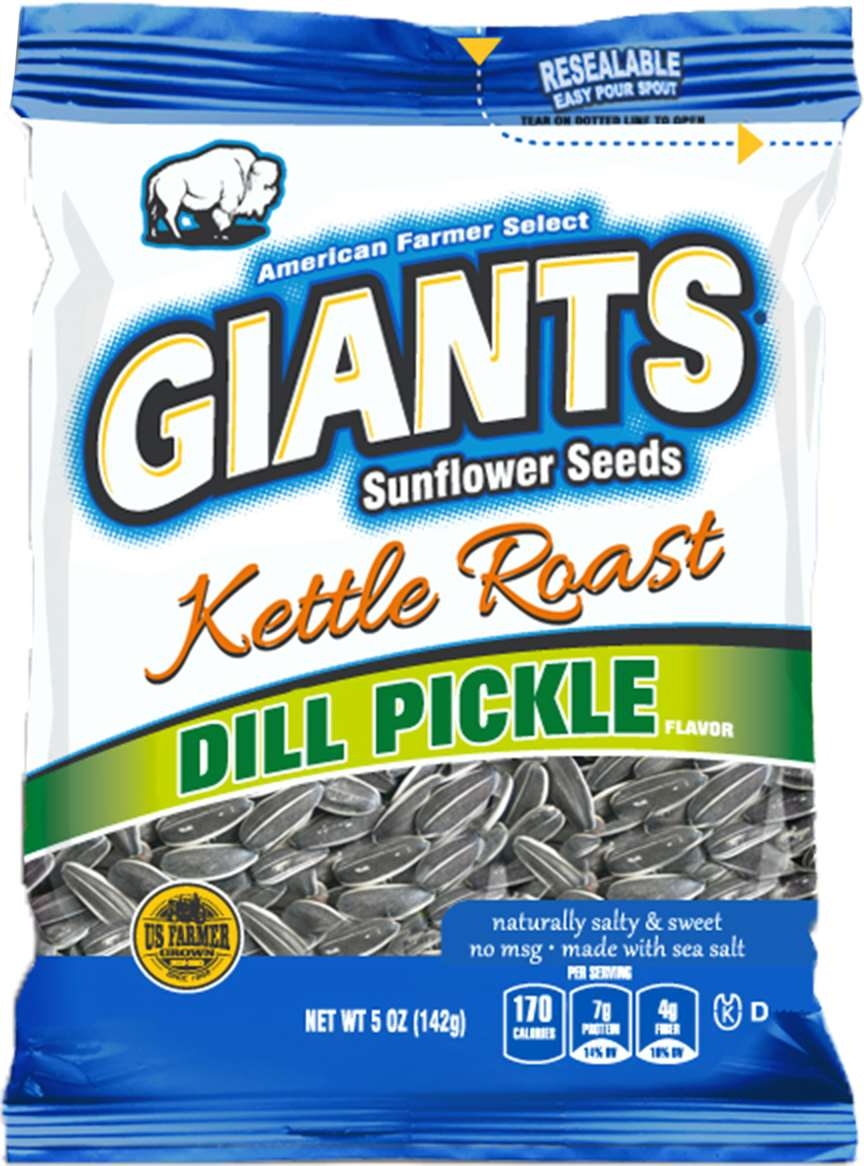 Giants Dill Pickle Flavor Kettle Roast Sunflower Seed Snacks, 5 Ounce -- 12 per case