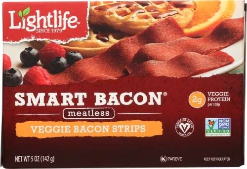 Lightlife Smart Bacon Meatless Veggie Bacon Strips, 5 Ounce -- 12 per case