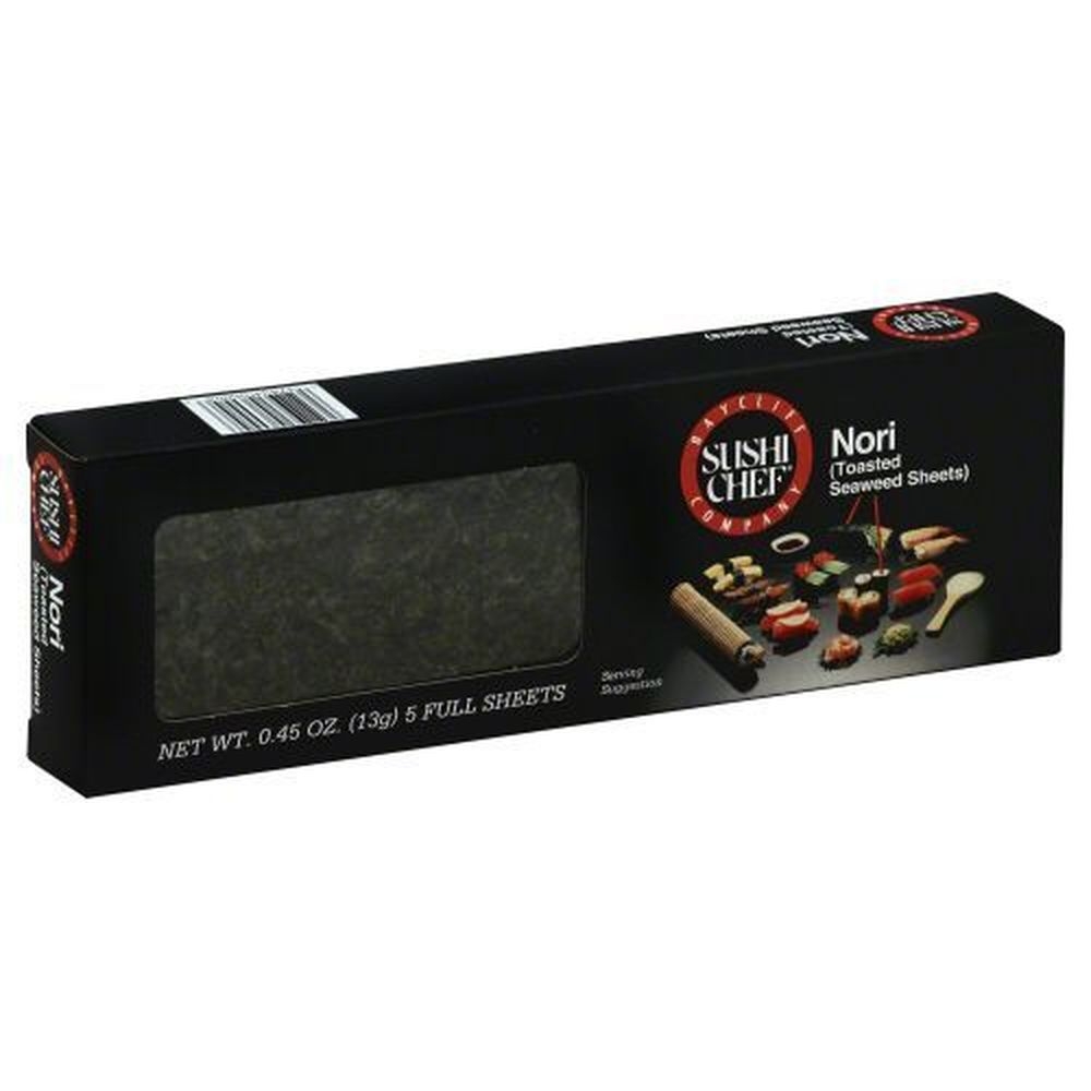 Sushi Chef Nori Toasted Seaweed Sheets, 0.45 Ounce -- 6 per case