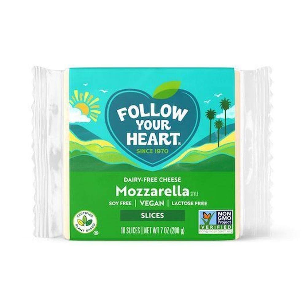 Follow Your Heart Dairy Free Mozzarella Style Cheese Slices, 7 Ounce -- 11 per case