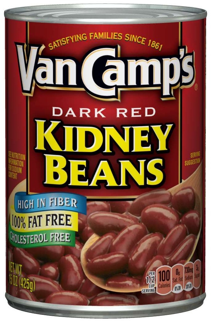 Van Camps Dark Red Kidney Beans, 15 Ounce Can -- 24 cans per case