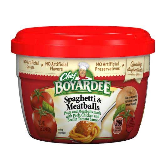 Chef Boyardee Microwave Spaghetti and Meatballs, 7.5 Ounce -- 12 per case