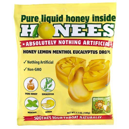 Honees Honey Lemon Menthol Cough Drops -- 240 per case