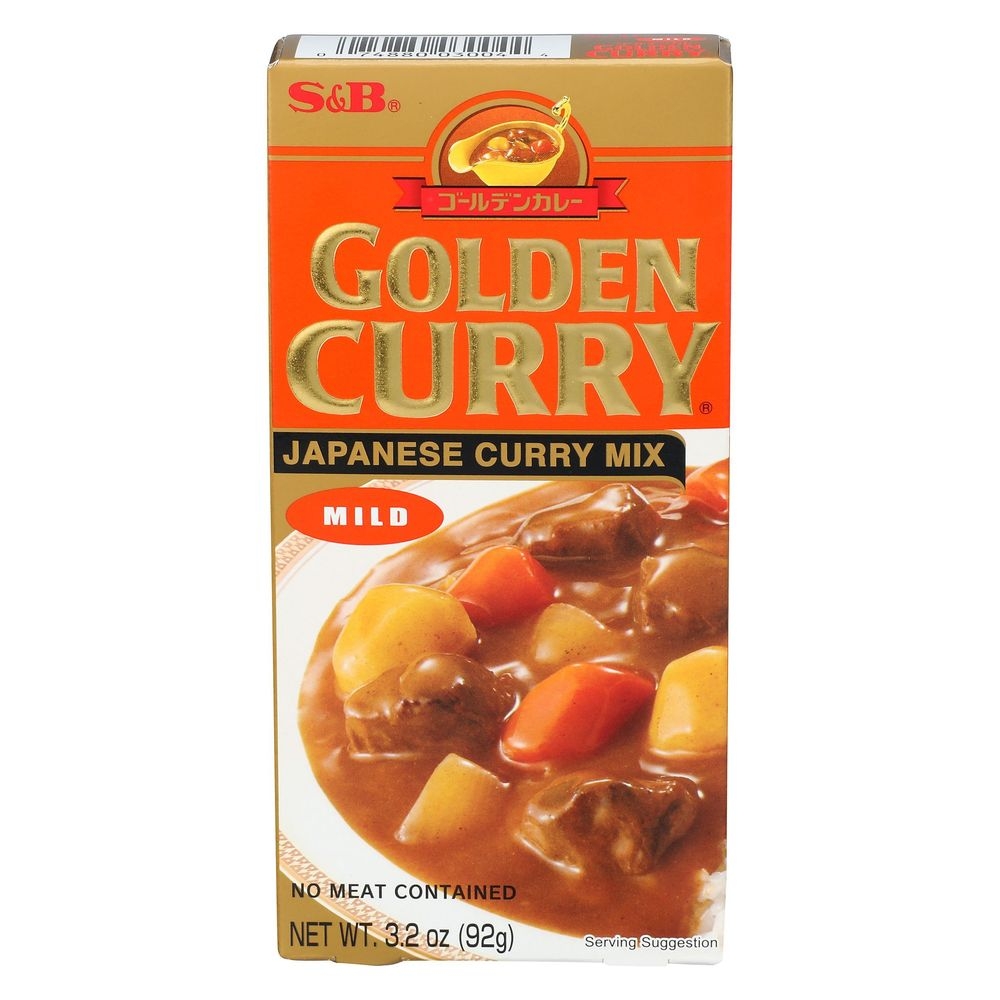 S and B Mild Golden Curry Sauce Mix, 3.2 Ounce -- 12 per case