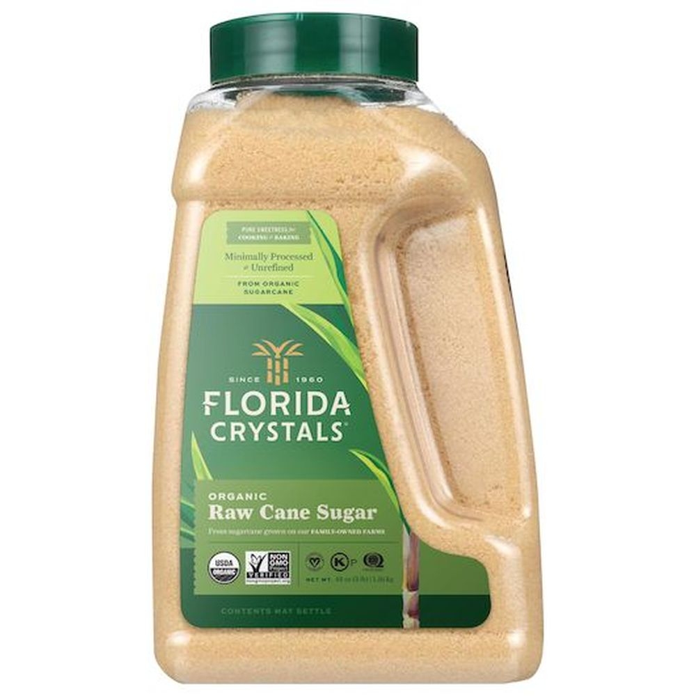 Florida Crystals Organic Raw Cane Sugar, 3 Pound Jug -- 6 per case