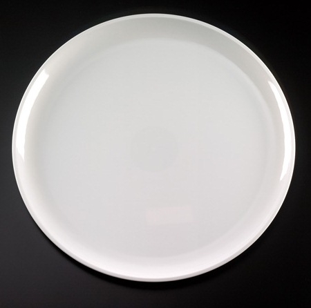 Party Tray Round White Tray, 16 inch -- 25 per case.
