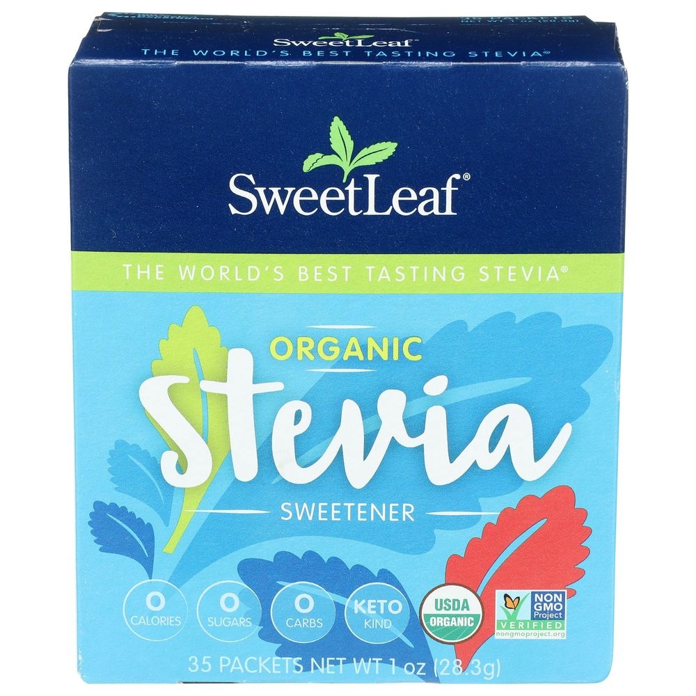 SweetLeaf Organic Stevia Powder Sweetener Pocket, 35 count -- 6 per case