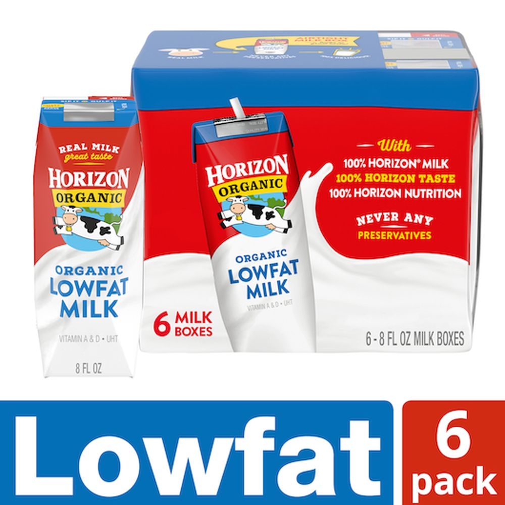 Horizon Organic Plain Milk - Aseptic Pack, 8 Fluid Ounce -- 18 per case