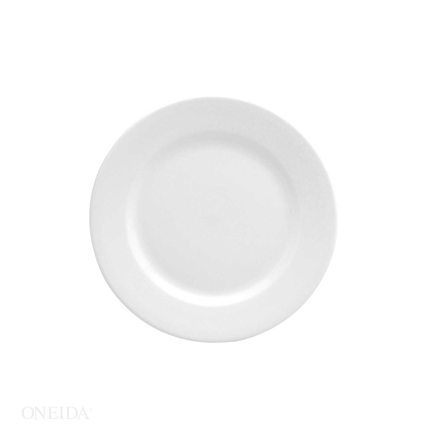 Buffalo Bright White Ware Rolled Edge Plate, 7 1/8 inch -- 36 per case.