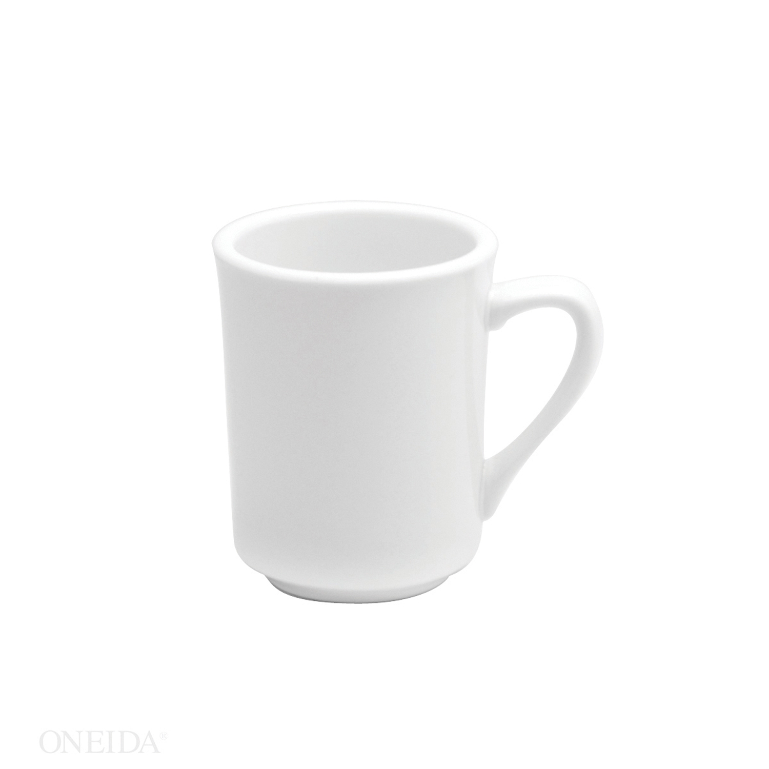 Buffalo Cream White Undecorated Narrow Rim Delmonico Mug, 8 Ounce -- 36 per case.