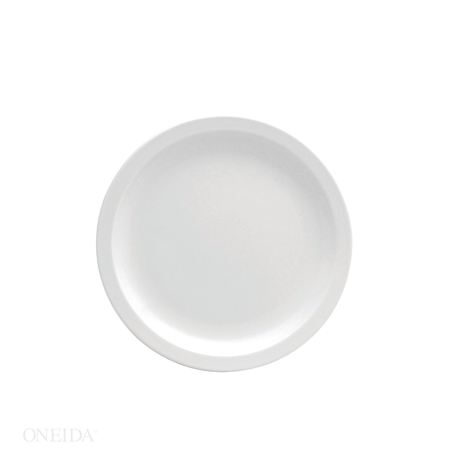 Buffalo Bright White Narrow Rim Undecorated Plate, 10 inch -- 24 per case.