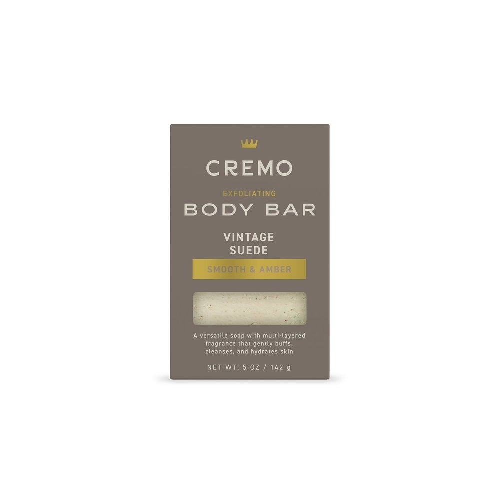 Cremo Vintage Suede Exfoliating Body Bar, 5 Ounce -- 12 per case