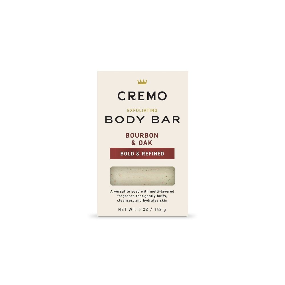 Cremo Bourbon and Oak Exfoliating Body Bar, 5 Ounce -- 12 per case