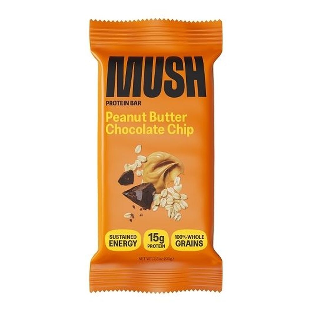 Mush Peanut Butter Chocolate Chip Protein Bar, 2.3 Ounce -- 16 per case