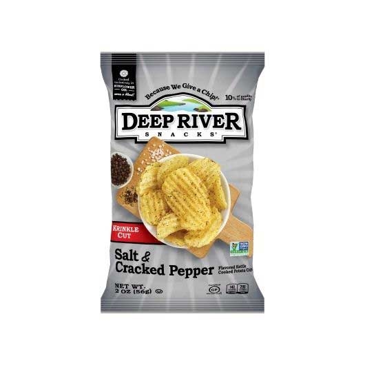 Deep River Snacks Cracked Pepper and Salt Kettle Potato Chips, 2 Ounce -- 24 per case