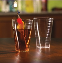 Yoshi Ware Emi Square Clear Extra Heavy Weight Plastic Tumbler, 10 Ounce - 14 per pack -- 12 packs per case.